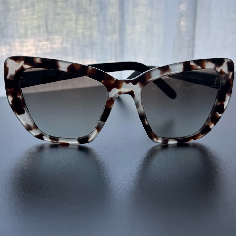 Prada Brown and Black Patterned Cat-Eye Sunglasses